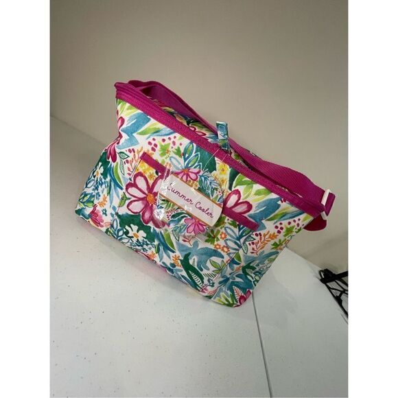 Floral NWT insulated bag pink large by Arcadia - Picture 1 of 7